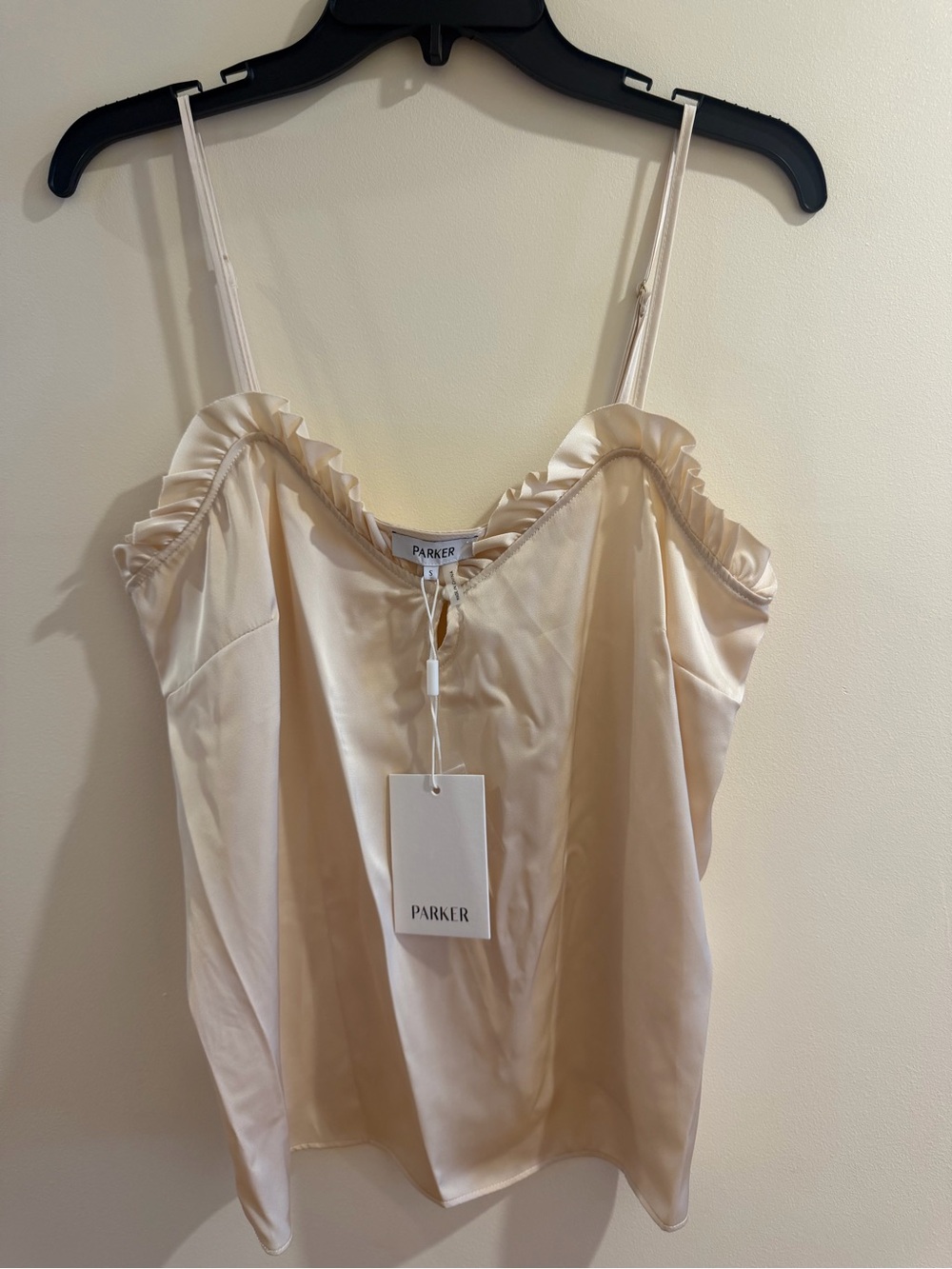 Parker Satin Camisole in Soft Ivory